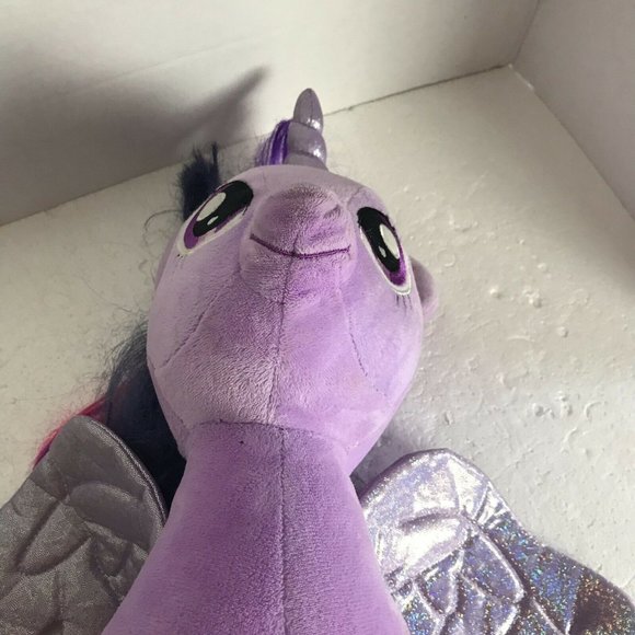 Build Bear Workshop TWILIGHT SPARKLE Purple Unicorn Pegasus My Little Pony Plush - Picture 10 of 12